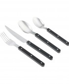 ESTIA ΣΕΤ ΜΑΧΑΙΡΟΠΙΡΟΥΝΑ FINE CUTLERY ΑΝΟΞΕΙΔΩΤΟ ΑΤΣΑΛΙ ΜΕ ΜΑΥΡΗ ΛΑΒΗ 18/0 16 ΤΕΜ. Σετ Μαχαιροπίρουνα
