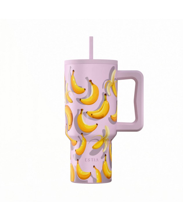 ESTIA ΘΕΡΜΟΣ STRAW TUMBLER XL SAVE THE AEGEAN 900ml BANANA MOOD ΘΕΡΜΟΣ-ΠΑΓΟΥΡΙΑ