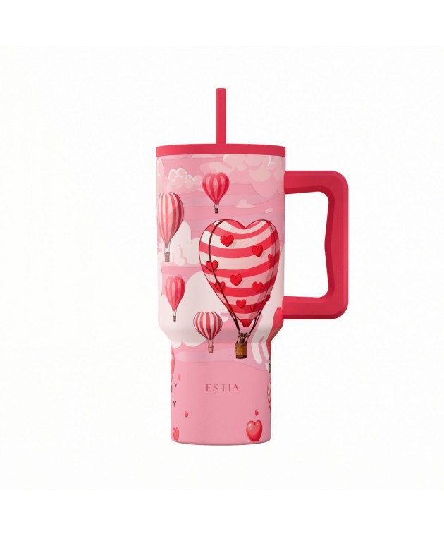 ESTIA ΘΕΡΜΟΣ STRAW TUMBLER XL SAVE THE AEGEAN 900ml LOVE ASCEND ΘΕΡΜΟΣ-ΠΑΓΟΥΡΙΑ