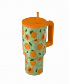 ESTIA ΘΕΡΜΟΣ STRAW TUMBLER XL SAVE THE AEGEAN 900ml PEACH GARDEN ΘΕΡΜΟΣ-ΠΑΓΟΥΡΙΑ