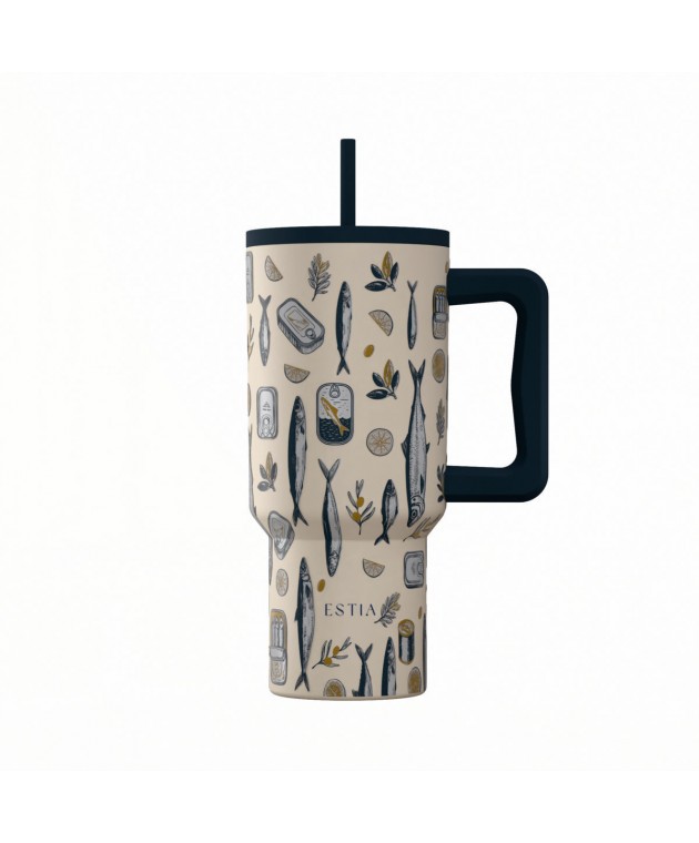 ESTIA ΘΕΡΜΟΣ STRAW TUMBLER XL SAVE THE AEGEAN 900ml SALT LIFE ΘΕΡΜΟΣ-ΠΑΓΟΥΡΙΑ