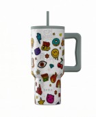 ESTIA ΘΕΡΜΟΣ STRAW TUMBLER XL SAVE THE AEGEAN 900ml URBAN VIBES ΘΕΡΜΟΣ-ΠΑΓΟΥΡΙΑ