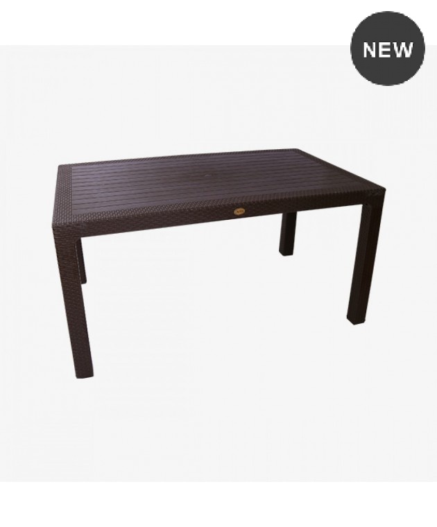 ΤΡΑΠΕΖΙ ΚΗΠΟΥ ITALY 90x150 ΠΟΛΥΠΡΟΠΥΛΕΝΙΟΥ RATTAN 55120 - ΚΑΦΕ Rattan