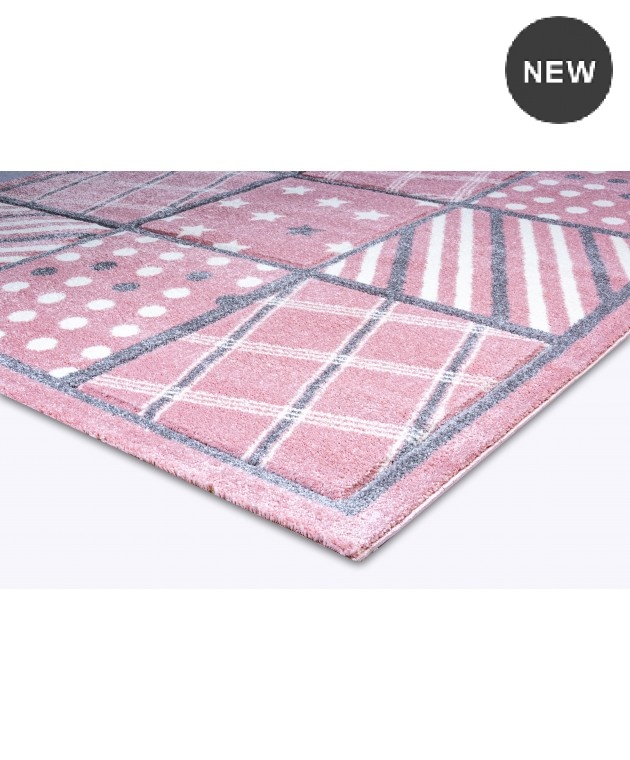 Χαλί παιδικό (160X230) BEBE BLOCKS A163A PINK, EZZO Παιδικά Χαλιά