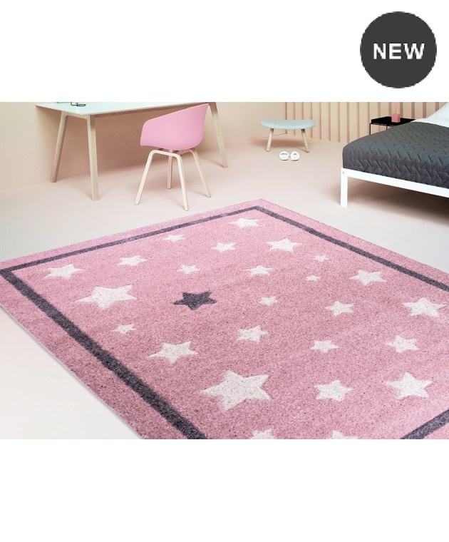 Χαλί παιδικό (160X230) BEBE STARS A173A PINK, EZZO Παιδικά Χαλιά