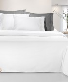 Σεντόνι Color Plus White Με Λάστιχο 180x200+42 King Size