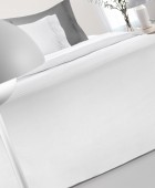 Σεντόνι Color Plus White Με Λάστιχο 140x200+32 Διπλά
