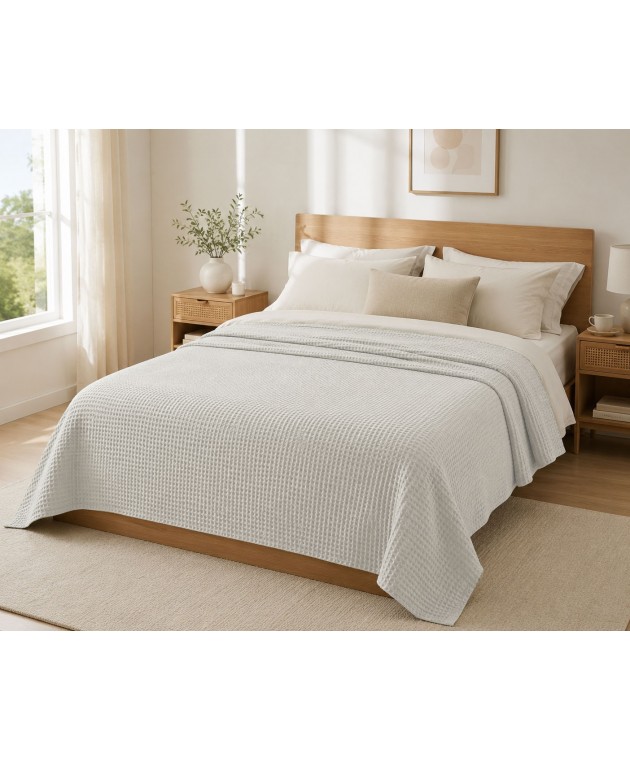 Κουβέρτα Πικέ LeBlanc Reactive Sanforized Cotton 100% Μονή 160x240 White Κουβέρτες Πικέ Μονές