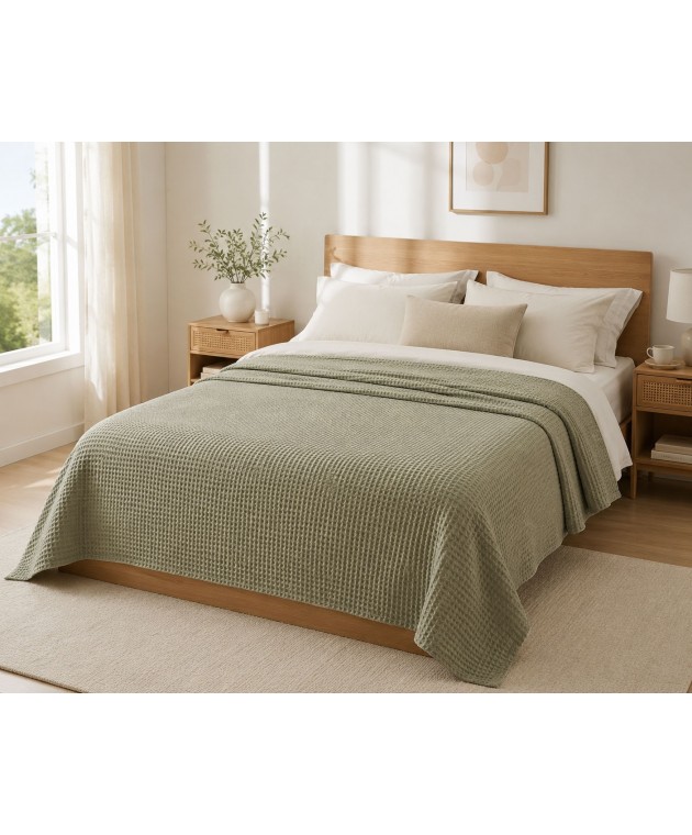 Κουβέρτα Πικέ LeBlanc Reactive Sanforized Cotton 100% Μονή 160x240 Grey Κουβέρτες Πικέ Μονές