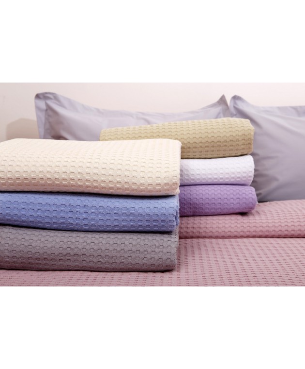 Kουβέρτα πικέ μονή (160X240) MICHELLE BEIGE, ANNA RISKA (Μπεζ, 160Χ240) Κουβέρτες Πικέ Μονές