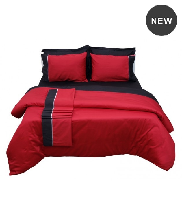 Κουβερλί Υ/Δ (220Χ240) LUXURY BICOLOUR RED/BLACK, ANNA RISKA Κουβερλί Υπέρδιπλα