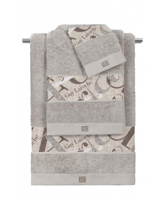 Σετ 3τμχ Πετσέτες Passport Beige-Silver