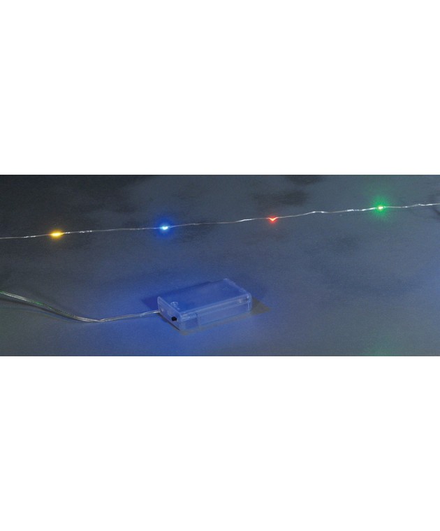 Λαμπάκια Led μπαταρίας με πολύχρωμο φωτισμό (5m) 60201, KATOIKEIN DECO Χριστουγεννιάτικα Λαμπάκια