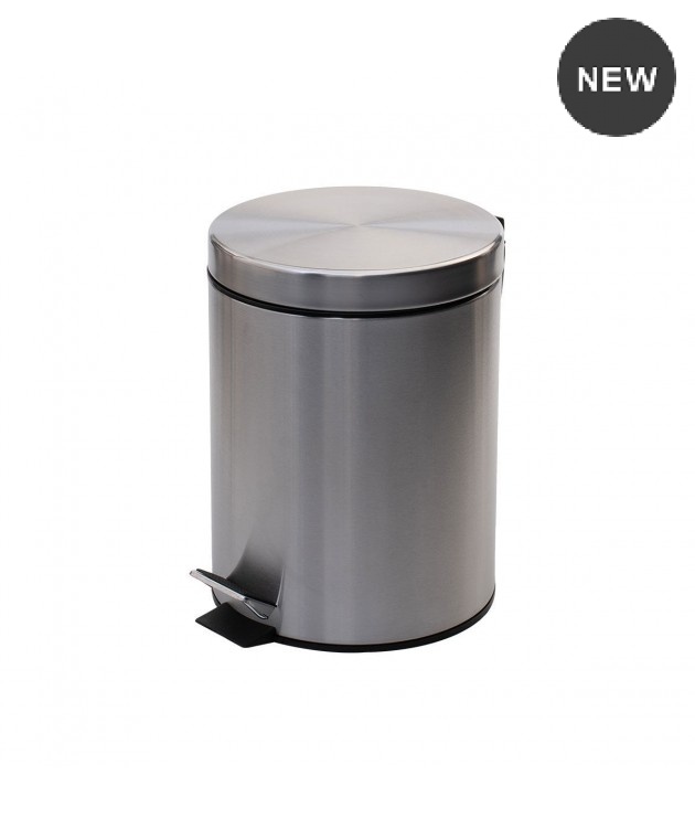 Κάδος απορριμάτων INOX (5LT) 02-0059, ESTIA Καλάθια Απορριμμάτων