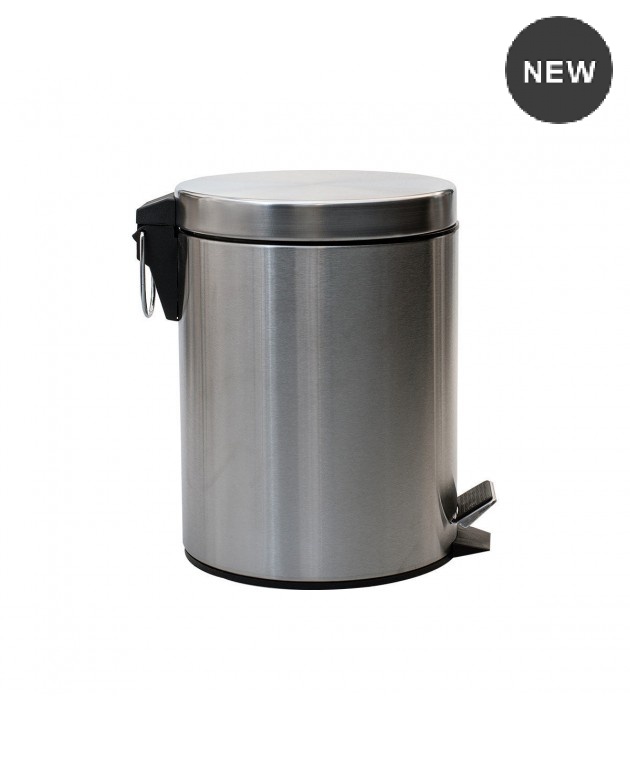 Κάδος απορριμάτων INOX (5LT) 02-0059, ESTIA Καλάθια Απορριμμάτων