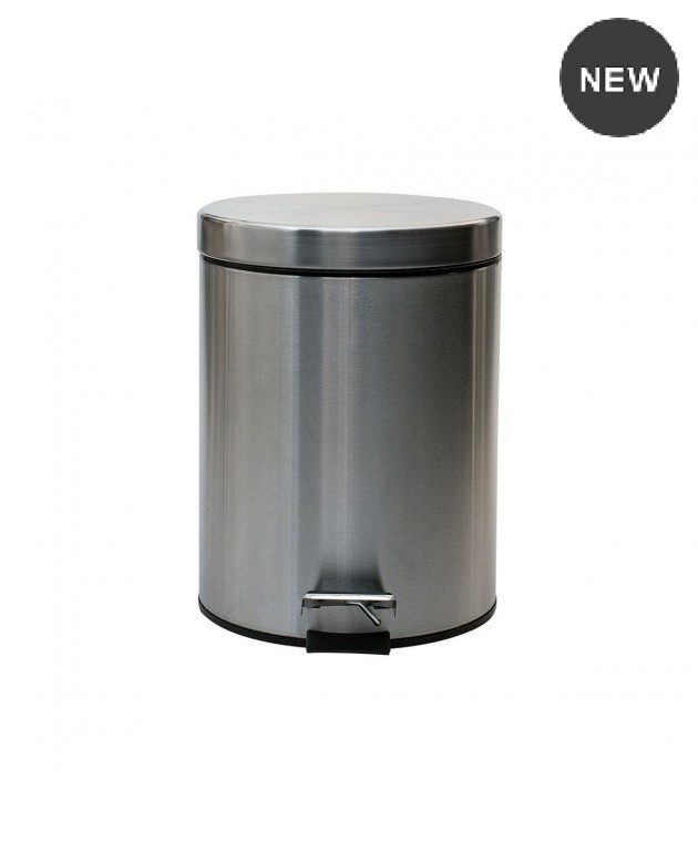 Κάδος απορριμάτων INOX (5LT) 02-0059, ESTIA Καλάθια Απορριμμάτων