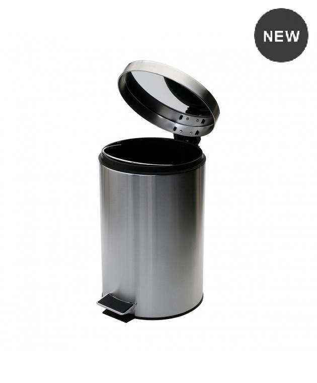 Κάδος απορριμάτων INOX (12LT) 02-0066, ESTIA Καλάθια Αποριμμάτων