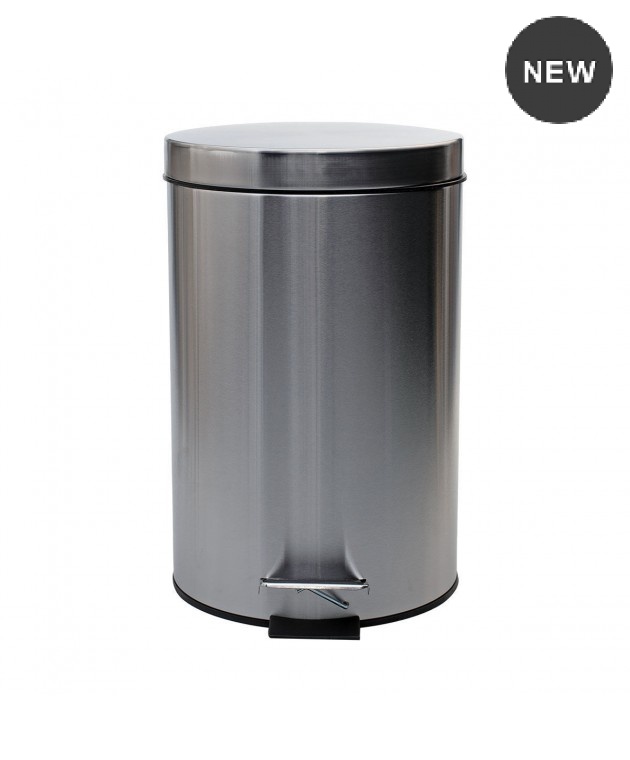 Κάδος απορριμάτων INOX (12LT) 02-0066, ESTIA Καλάθια Αποριμμάτων