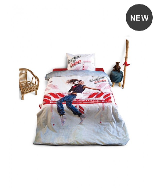 Σετ Σεντόνια Μονά Hip Hop Red 160x260 3τμχ  SB Home  Μονά