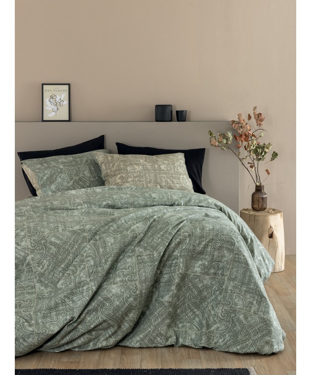 Σετ Παπλωματοθήκη Μονή Flannel Beauty 170x250 FB0241 Παπλωματοθήκες  Μονές Φανελένιες