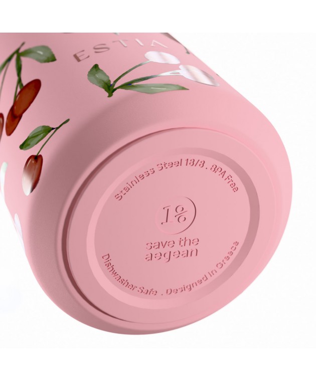 ESTIA ΘΕΡΜΟΣ FLOW  SAVE THE AEGEAN 500ml CHERRY ROSE ΘΕΡΜΟΣ-ΠΑΓΟΥΡΙΑ