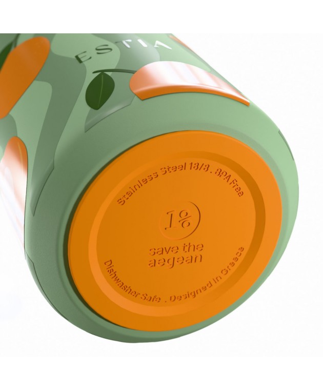 ESTIA ΘΕΡΜΟΣ FLOW  SAVE THE AEGEAN 500ml PEACH GARDEN ΘΕΡΜΟΣ-ΠΑΓΟΥΡΙΑ