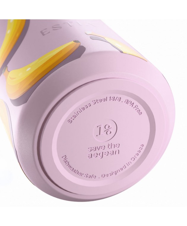 ESTIA ΘΕΡΜΟΣ LENS SAVE THE AEGEAN 360ml BANANA MOOD ΘΕΡΜΟΣ-ΠΑΓΟΥΡΙΑ