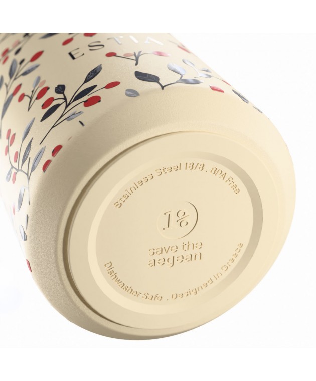 ESTIA ΘΕΡΜΟΣ LENS SAVE THE AEGEAN 360ml BLOOM BEIGE ΘΕΡΜΟΣ-ΠΑΓΟΥΡΙΑ