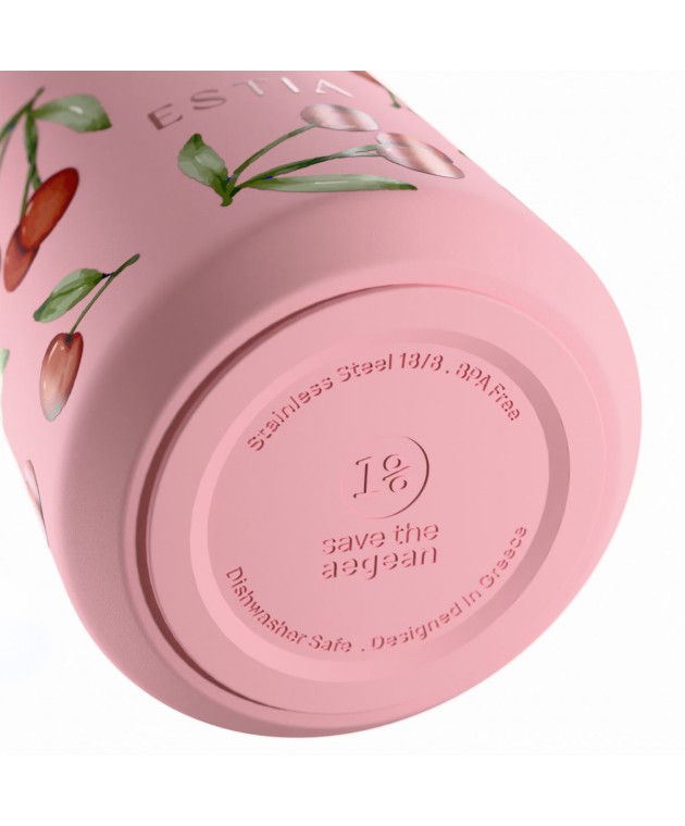ESTIA ΘΕΡΜΟΣ LENS SAVE THE AEGEAN 360ml CHERRY ROSE Παγούρια-Θερμός
