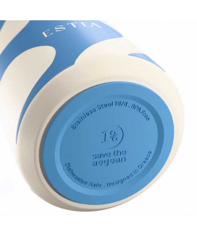 ESTIA ΘΕΡΜΟΣ LENS SAVE THE AEGEAN 360ml OCEAN WAVES ΘΕΡΜΟΣ-ΠΑΓΟΥΡΙΑ