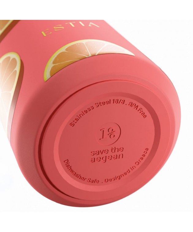 ESTIA ΘΕΡΜΟΣ LENS SAVE THE AEGEAN 360ml ORANGE POP