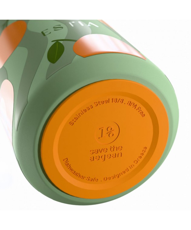 ESTIA ΘΕΡΜΟΣ LENS SAVE THE AEGEAN 360ml PEACH GARDEN ΘΕΡΜΟΣ-ΠΑΓΟΥΡΙΑ