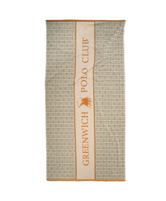 GREENWICH POLO CLUB ΠΕΤΣΕΤΑ ΘΑΛΑΣΣΗΣ 90Χ180 ESSENTIAL 5228 ORANGE, TAUPE Πετσέτες Θαλάσσης 
