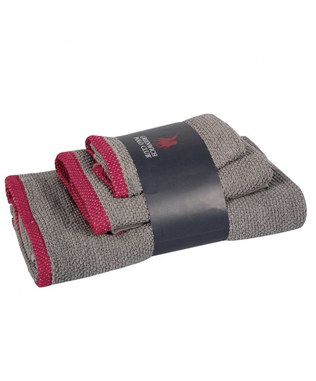 GREENWICH POLO CLUB ΣΕΤ ΠΕΤΣΕΤΕΣ 3 ΤΕΜΑΧΙΩΝ COZY 4102 GREY Σετ πετσέτες Mπάνιου