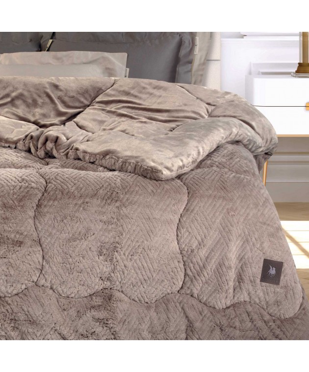 GREENWICH POLO CLUB ΚΟΥΒΕΡΤΟΠΑΠΛΩΜΑ RABBIT FAUX FUR KING ESSENTIAL 3953 TAUPE 240Χ250 Κουβερτοπάπλωμα  king size