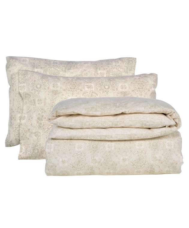 DAS HOME ΣΕΤ ΠΑΠΛΩΜΑΤΟΘΗΚΗ ΜΟΝΗ HAPPY FLANNEL 9640 BEIGE, TAUPE 160Χ240 Παπλωματοθήκες  Μονές Φανελένιες