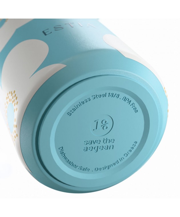 ESTIA ΘΕΡΜΟΣ PULSE  SAVE THE AEGEAN 500ml BLUE DAISY ΘΕΡΜΟΣ-ΠΑΓΟΥΡΙΑ