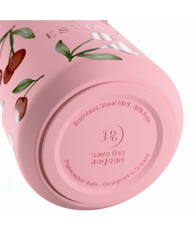 ESTIA ΘΕΡΜΟΣ PULSE  SAVE THE AEGEAN 500ml CHERRY ROSE ΘΕΡΜΟΣ-ΠΑΓΟΥΡΙΑ