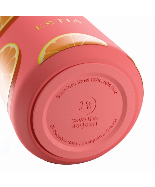 ESTIA ΘΕΡΜΟΣ FLOW  SAVE THE AEGEAN 500ml ORANGE POP ΘΕΡΜΟΣ-ΠΑΓΟΥΡΙΑ