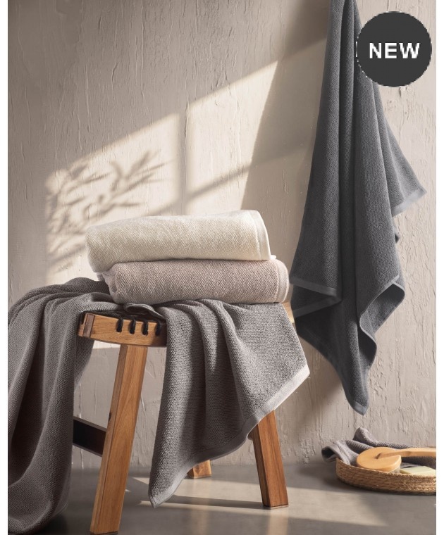 Πετσέτα σώματος (70Χ140) ESSENCE DARK GREY, RYTHMOS HOME Πετσέτες Mπάνιου