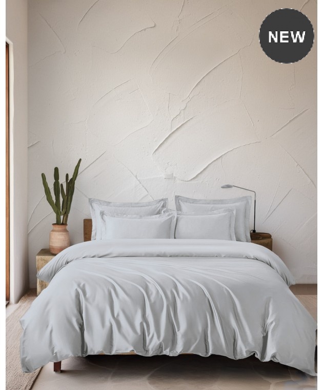 ΣΕΤ ΠΑΠΛΩΜΑΤΟΘΗΚΗ Υ/Δ (240Χ260) GLACIER SILVER, RYTHMOS HOME Παπλωματοθήκες Υπέρδιπλες Μονόχρωμες