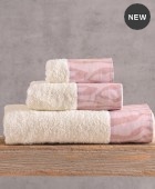 ΣΕΤ ΠΕΤΣΕΤΕΣ 3ΤΕΜ. ΣΥΣΚΕΥΑΣΙΑ ΣΕ ΚΟΥΤΙ TRISHA ECRU-PINK, RYTHMOS HOME Σετ πετσέτες Mπάνιου