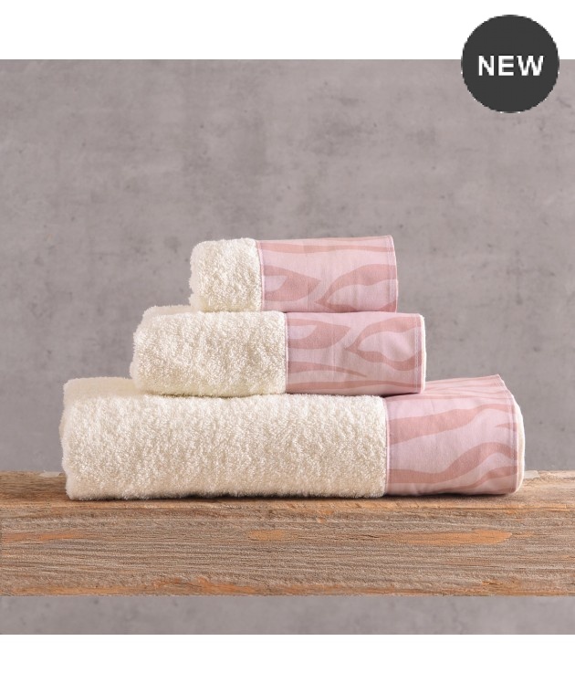 ΣΕΤ ΠΕΤΣΕΤΕΣ 3ΤΕΜ. ΣΥΣΚΕΥΑΣΙΑ ΣΕ ΚΟΥΤΙ TRISHA ECRU-PINK, RYTHMOS HOME Σετ πετσέτες Mπάνιου