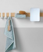 Brix white κρεμάστρα επιτοίχια με ράφι + καθρέπτη Sealskin 