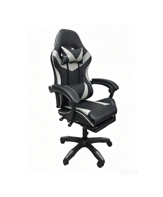 A9937 ΜΑΥΡΟ/ΓΚΡΙ PVC ΠΟΛΥΘΡΟΝΑ GAMING/ΜΕ ΥΠΟΠΟΔΙΟ 64X59X43-112/53-125εκ. Καρέκλες Γραφείου