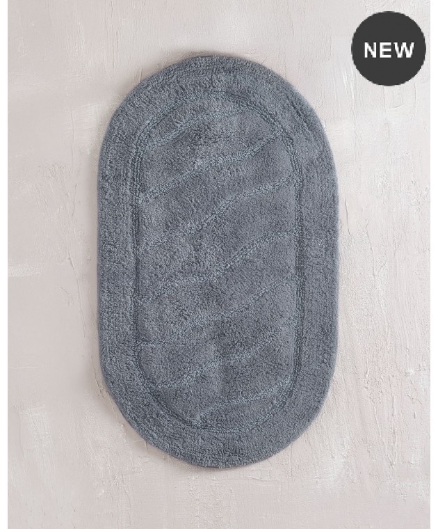 ΠΑΤΑΚΙ ΜΠΑΝΙΟΥ (50Χ80) OVAL DARK GREY, RYTHMOS HOME Πατάκια Mπάνιου