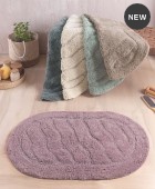 ΠΑΤΑΚΙ ΜΠΑΝΙΟΥ (60Χ90) OVAL BEIGE, RYTHMOS HOME Πατάκια Mπάνιου