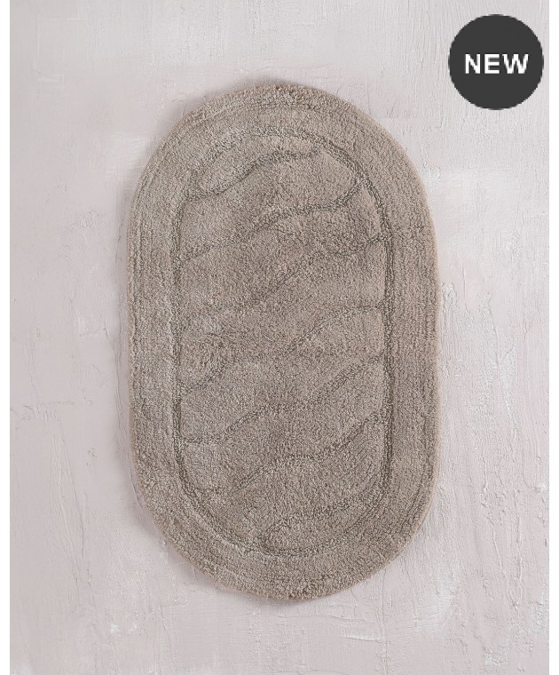 ΠΑΤΑΚΙ ΜΠΑΝΙΟΥ (60Χ90) OVAL BEIGE, RYTHMOS HOME Πατάκια Mπάνιου