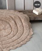ΠΑΤΑΚΙ ΜΠΑΝΙΟΥ (50Χ80) OVAL BEIGE, RYTHMOS HOME Πατάκια Mπάνιου