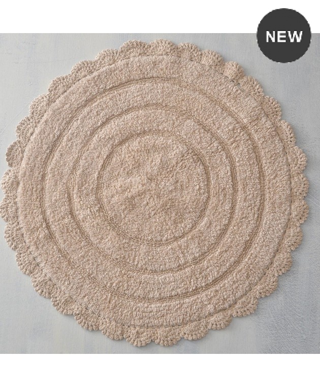 ΠΑΤΑΚΙ ΜΠΑΝΙΟΥ (50Χ80) OVAL BEIGE, RYTHMOS HOME Πατάκια Mπάνιου